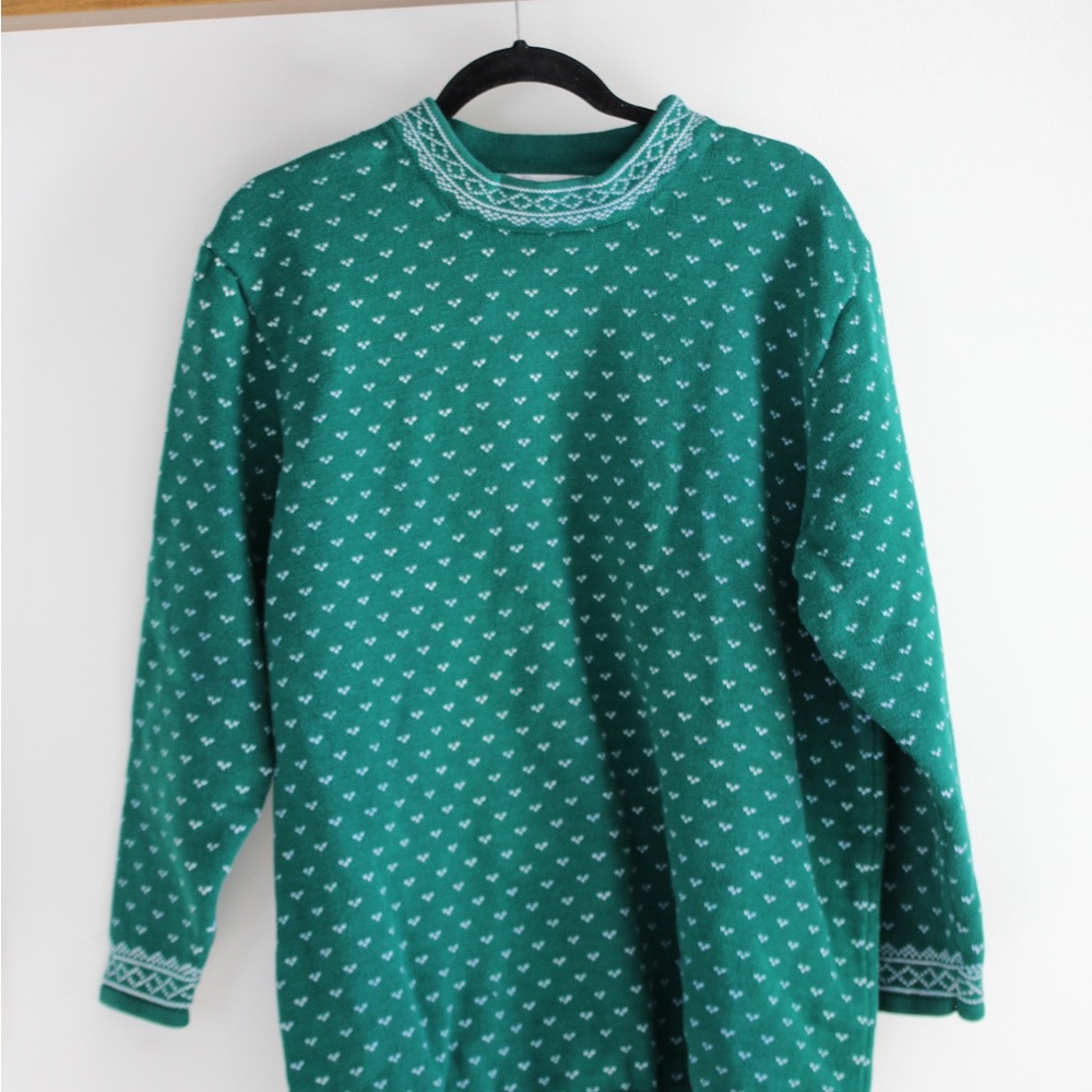 Green Patterned Sweater 100% cotton